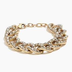 NWT J. Crew Pavé Crystal Link Bracelet